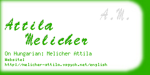 attila melicher business card